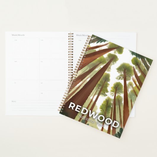 Redwood Trees | Nationaal Park Waterverf Art Planner (Display)