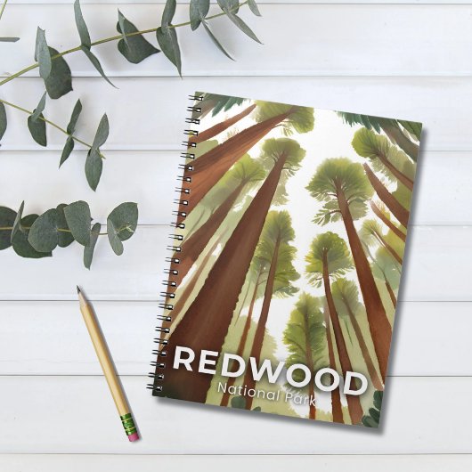 Redwood Trees | National Park Waterverf Reizen Notitieboek