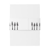 Redwood Trees Outdoor Wedding Belly Band Uitnodigingen Wikkel (Achterkant Voorbeeld)