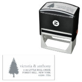 Redwood Trees, rustiek retouradres Zelfinktende Stempel (In situ)