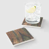 Redwood Trees, Sequoia National Park. Stenen Onderzetter (Zijkant)