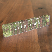 Redwood Treins bij Muir Bossen National Monument Naambordje (Zijkant)