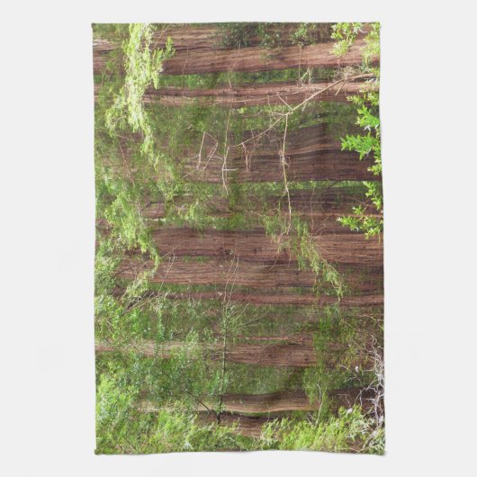 Redwood Treins bij Muir Bossen National Monument Theedoek (Verticaal)