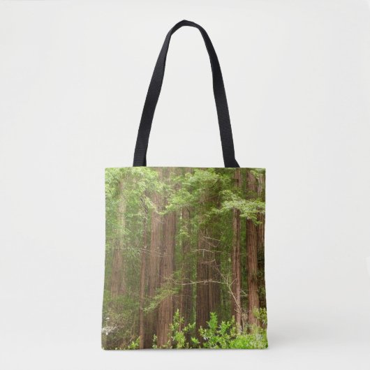 Redwood Treins bij Muir Bossen National Monument Tote Bag (Voorkant)