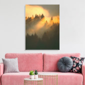 Redwoodbomen in kustnevel, Marin County, Canvas Afdruk (Insitu (Woonkamer))