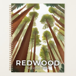 Redwoodbomen | Nationaal Park Aquarel Kunst Planner