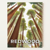 Redwoodbomen | Nationaal Park Aquarel Kunst Planner (Achterkant)