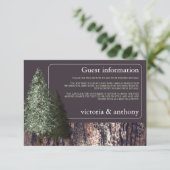 Redwoods & Bark, Rustiek huwelijksdetail Informatiekaartje (Staand voorkant)