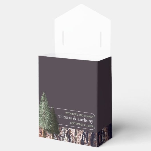 Redwoods & Bark, Rustieke bruiloft Bedankdoosjes (Geopend)