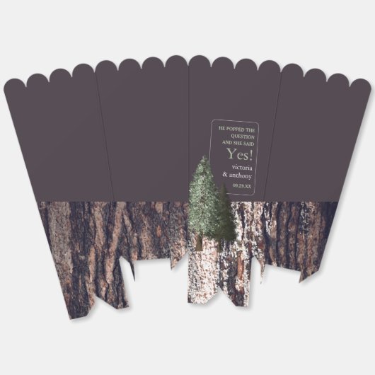 Redwoods & Bark, Rustieke bruiloft Bedankdoosjes (Ongevouwen)