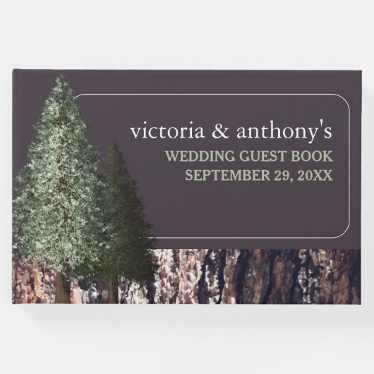 Redwoods & Bark, Rustieke bruiloft Gastenboek (Voorkant)
