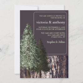 Redwoods & Bark, Rustieke bruiloft Kaart