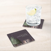 Redwoods & Bark, Rustieke bruiloft Kartonnen Onderzetters (Insitu)