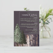 Redwoods & Bark, Rustieke bruiloft Menu (Staand voorkant)