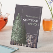 Redwoods & Bark, Rustieke bruiloft Reclamebord Met Voetstuk (Insitu)