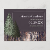 Redwoods & Bark, Rustieke bruiloft Save the Date Aankondigingskaart (Voorkant)