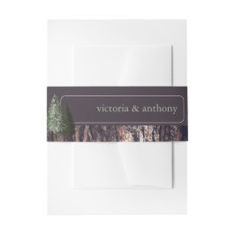 Redwoods & Bark, Rustieke bruiloft Uitnodigingen Wikkel