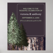 Redwoods & Bark, Rustieke bruiloft Welkom Poster (Voorkant)