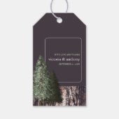 Redwoods & Bark, Rustieke huwelijksgunst Cadeaulabel (Voorkant)