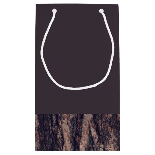 Redwoods & Bark, Rustieke huwelijksgunst Klein Cadeauzakje (Achterkant)