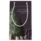 Redwoods & Bark, Rustieke huwelijksgunst Klein Cadeauzakje (Voorkant)