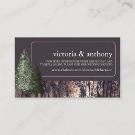 Redwoods & Bark, Rustieke trouwwebsite Informatiekaartje