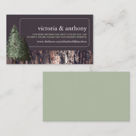 Redwoods & Bark, Rustieke trouwwebsite Informatiekaartje