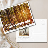 Redwoods bruiloft de datum Briefkaart