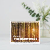 Redwoods bruiloft de datum Briefkaart (Staand voorkant)