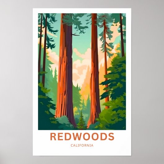 Redwoods California Reisprint Poster (Voorkant)
