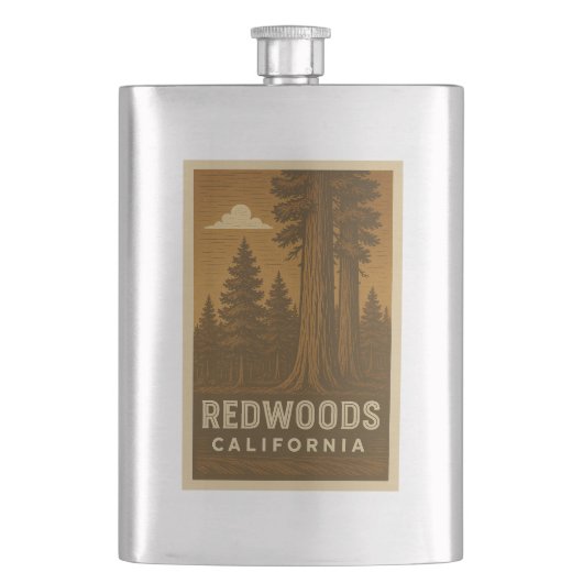 Redwoods National Park California Flask Flacon (Voorkant)