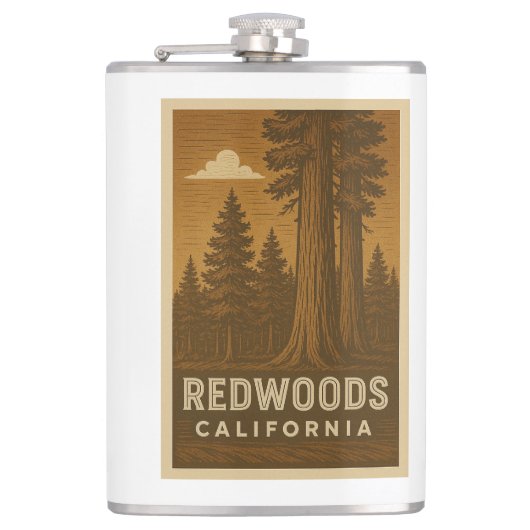 Redwoods National Park California Flask Heupfles (Voorkant)