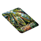 Redwoods National Park California Van Gogh Custom Magneet (Rechterzijde)