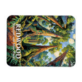 Redwoods National Park California Van Gogh Custom Magneet (Horizontaal)