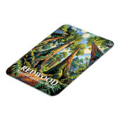 Redwoods National Park California Van Gogh Custom Magneet (Linkerzijde)