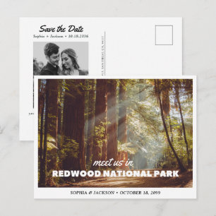 Redwoods National Park Trouwkaart Save the Date Briefkaart