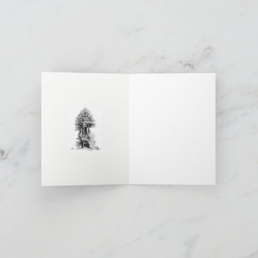 Redwoods Notecard Kaart (Binnen)