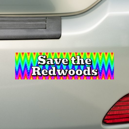 Redwoods redden bumpersticker (Op auto)