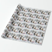 Ree en hinde in winterbossen cadeaupapier (Uitgerold)