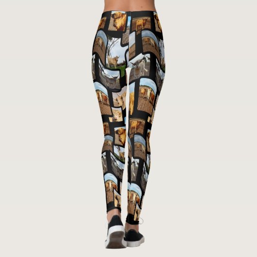 Ree- en witte hooglandersmontage, leggings (Achterkant)