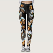Ree- en witte hooglandersmontage, leggings (Voorkant)