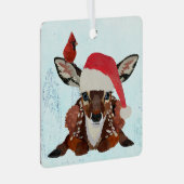REE & KARDINAAL KERSTMISE METALEN ORNAMENT (Voorkant Rechts)