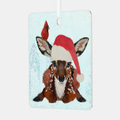 REE & KARDINAAL KERSTMISE METALEN ORNAMENT (Voorkant links)