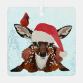 REE & KARDINAAL KERSTMISE METALEN ORNAMENT (Achterkant)