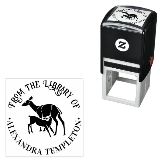 Ree Voedt Kalm “Uit de bibliotheek van” Naam Zelfinktende Stempel (In situ)
