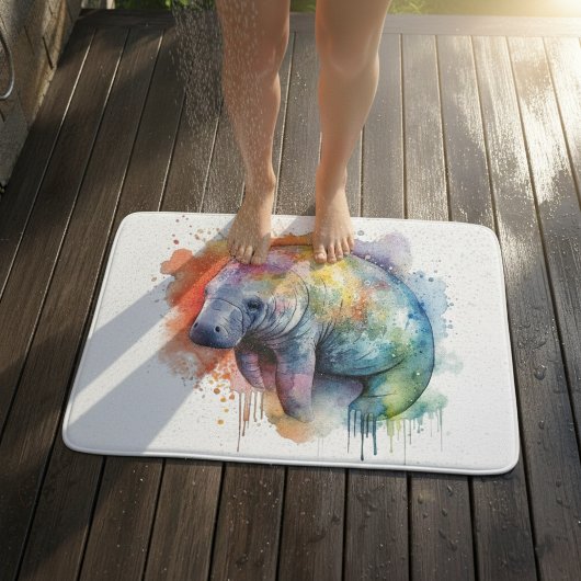 Ree Zeekoe met Regenboog Badmat