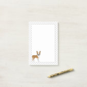 Reebruine Boston Terrier Schattige Cartoonhond & P Post-it® Notes (Op bureau)