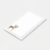 Reebruine Boston Terrier Schattige Cartoonhond & P Post-it® Notes (Schuin)