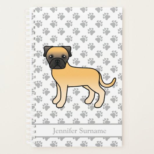Reebruine Bullmastiff Cute Cartoon Hond & Tekst Planner (Voorkant)