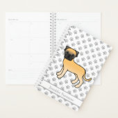 Reebruine Bullmastiff Cute Cartoon Hond & Tekst Planner (Display)